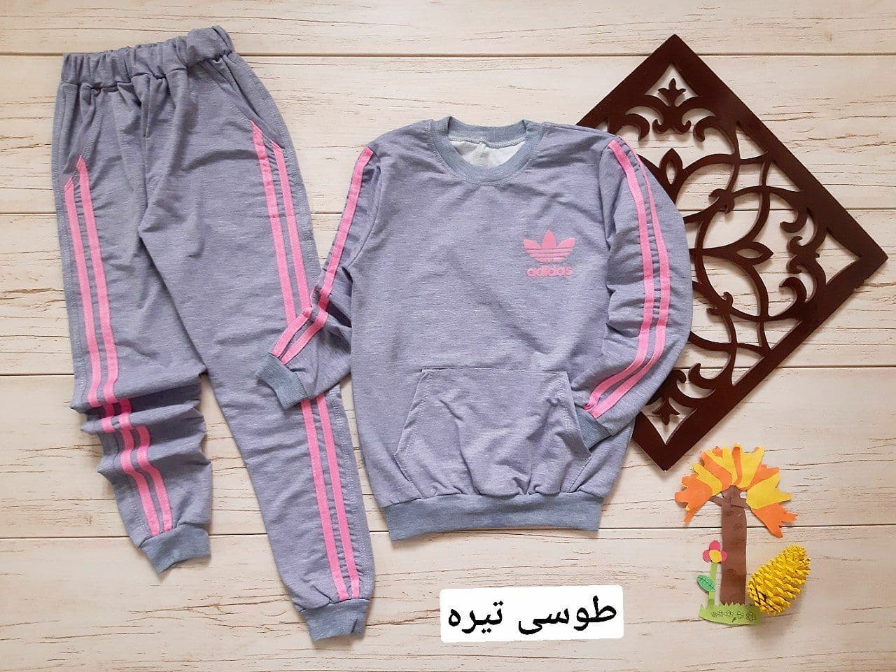 عکس ست آدیداس صورتی 60-55 - شماره 1