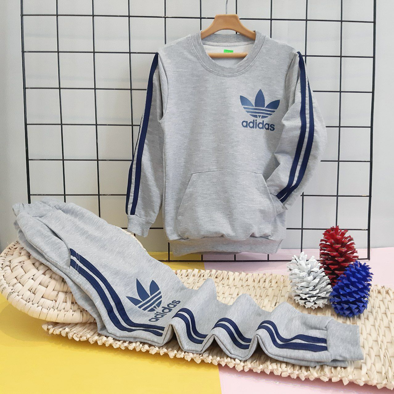عکس ست Adidas نوار سرمه ای - شماره 1